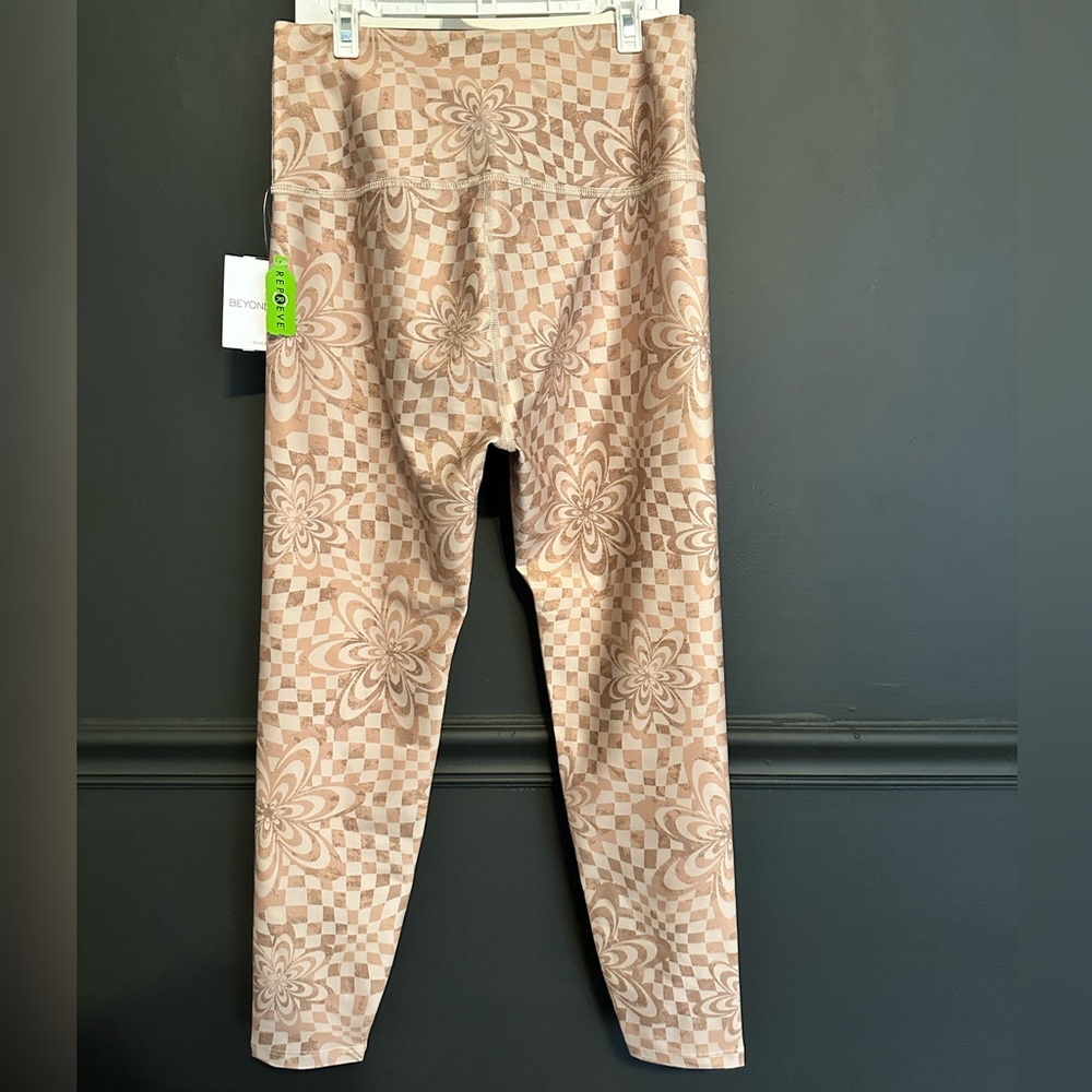 Beyond Yoga High Waisted Midi Leggings in Check Flower - Picture 2 of 7
